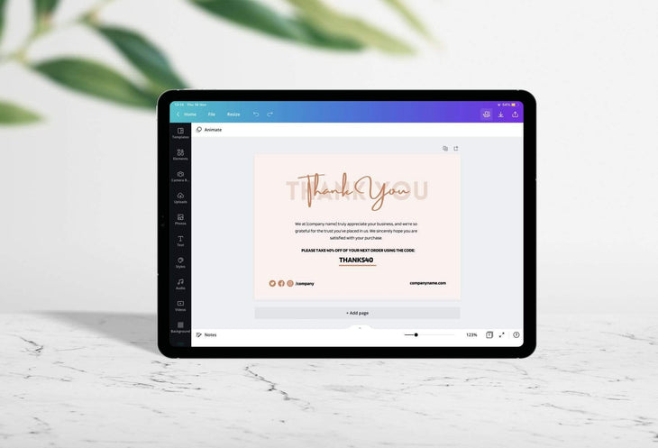 Ladystrategist Ashley Thank You Card Canva Template instagram canva templates social media templates etsy free canva templates