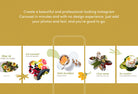 Ladystrategist Avery Food and Nutrition 6-Page Carousel Canva Template instagram canva templates social media templates etsy free canva templates