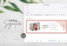 Ladystrategist Barbara Email Signature Template Editable Canva Template Rose Gold instagram canva templates social media templates etsy free canva templates