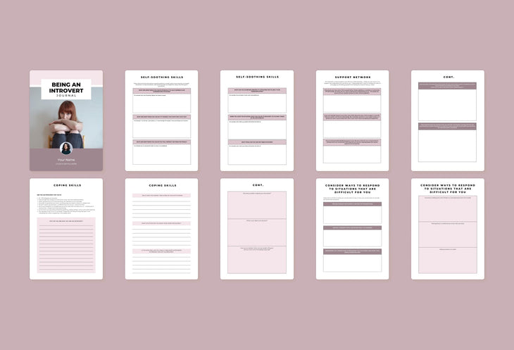Ladystrategist Being an Introvert Planner Canva Template A4 Size instagram canva templates social media templates etsy free canva templates