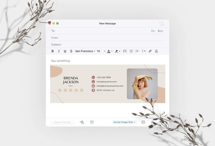 Ladystrategist Brenda Email Signature Template Editable Canva Template Rose Gold instagram canva templates social media templates etsy free canva templates