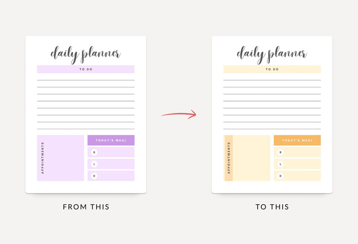 Ladystrategist Bright Lavender Daily Planner Printable and Editable Canva Template instagram canva templates social media templates etsy free canva templates