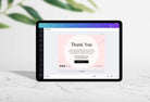 Ladystrategist Brigitte Printable Thank You Card Packaging Insert Note Canva Template instagram canva templates social media templates etsy free canva templates
