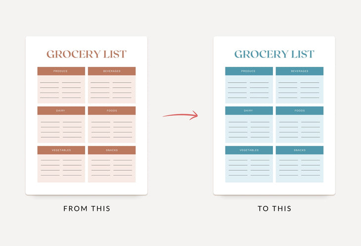 Ladystrategist Bristol Grocery List Printable and Editable Canva Template instagram canva templates social media templates etsy free canva templates