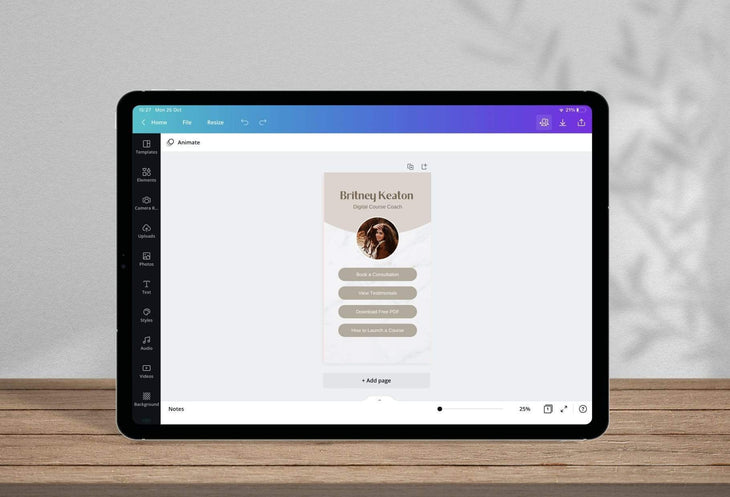 Ladystrategist Britney Instagram Link in Bio Canva Landing Page Website instagram canva templates social media templates etsy free canva templates
