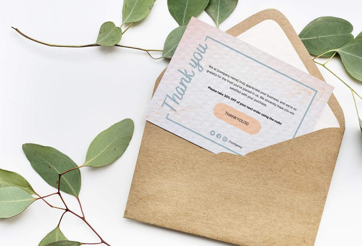 Ladystrategist Brittany Printable Thank You Card Packaging Insert Note Canva Template instagram canva templates social media templates etsy free canva templates