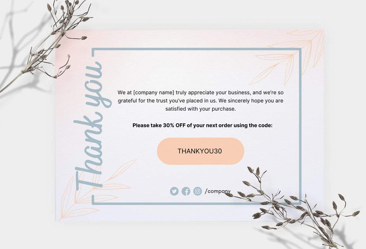 Ladystrategist Brittany Printable Thank You Card Packaging Insert Note Canva Template instagram canva templates social media templates etsy free canva templates