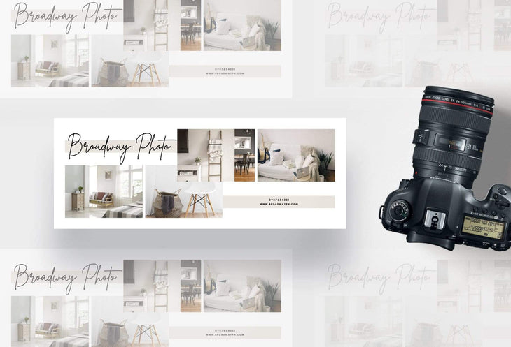 Ladystrategist Broadway Facebook Cover for Photographers - Editable Canva Template instagram canva templates social media templates etsy free canva templates