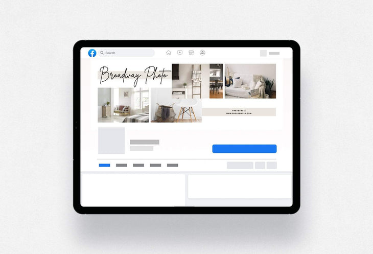 Ladystrategist Broadway Facebook Cover for Photographers - Editable Canva Template instagram canva templates social media templates etsy free canva templates