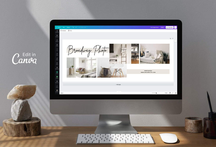 Ladystrategist Broadway Facebook Cover for Photographers - Editable Canva Template instagram canva templates social media templates etsy free canva templates
