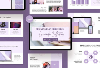 Ladystrategist Business Plan Presentation Lavanda Collection Fully Editable Canva Template instagram canva templates social media templates etsy free canva templates