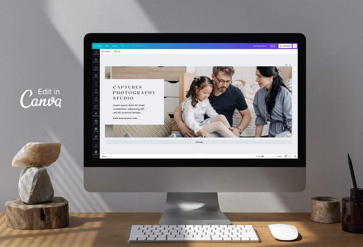 Ladystrategist Capture Facebook Cover for Photographers - Editable Canva Template instagram canva templates social media templates etsy free canva templates