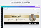 Ladystrategist Carmen Email Signature Template Editable Canva Template Rose Gold instagram canva templates social media templates etsy free canva templates