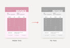 Ladystrategist Charm Pink Invoice Canva Template Printable and Editable instagram canva templates social media templates etsy free canva templates