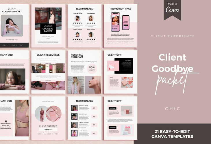 Ladystrategist Chic Service Providers Canva Bundle instagram canva templates social media templates etsy free canva templates