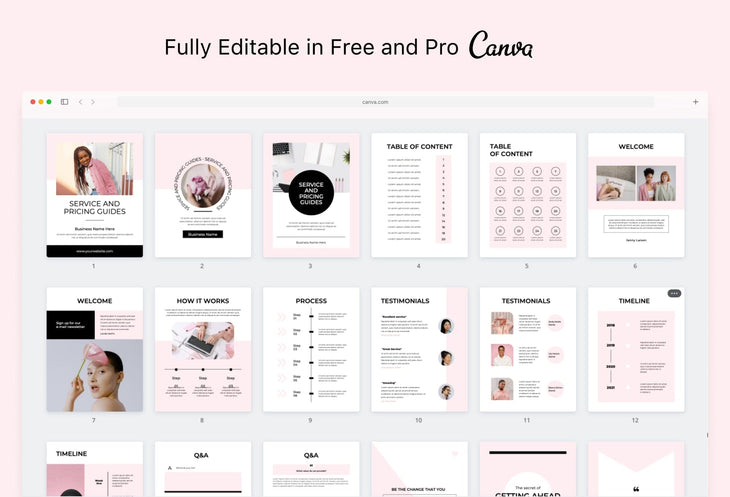 Ladystrategist Chic Service Providers Canva Bundle instagram canva templates social media templates etsy free canva templates