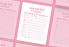 Ladystrategist Chinese Pink Annual Bill Tracker Printable and Editable Canva Template instagram canva templates social media templates etsy free canva templates