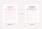 Ladystrategist Chinese Pink Annual Bill Tracker Printable and Editable Canva Template instagram canva templates social media templates etsy free canva templates