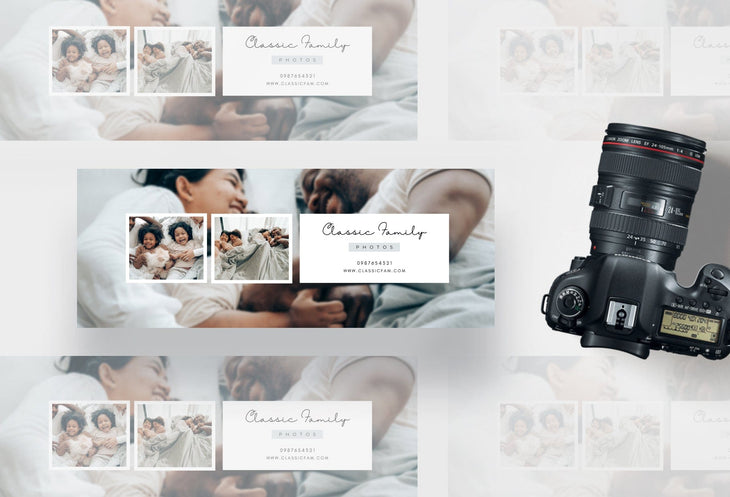 Ladystrategist Classic Family Photos Facebook Cover for Photographers Editable Canva Template instagram canva templates social media templates etsy free canva templates
