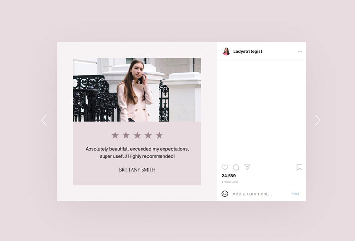 Ladystrategist Client Testimonial Social Media Templates for CANVA instagram canva templates social media templates etsy free canva templates