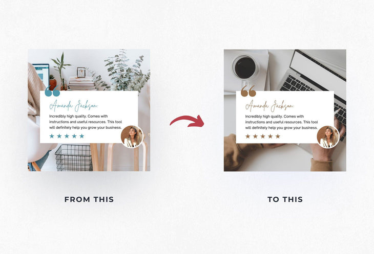 Ladystrategist Client Testimonial Social Media Templates for CANVA instagram canva templates social media templates etsy free canva templates