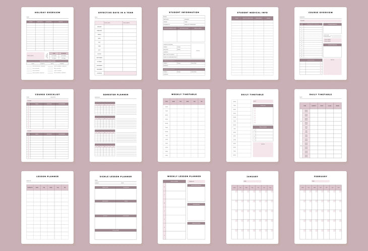 Ladystrategist College Professor Planner Canva Template instagram canva templates social media templates etsy free canva templates