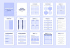 Ladystrategist Cornflower Blue Manifestation Dream Life Book Canva Template Printable and Editable instagram canva templates social media templates etsy free canva templates