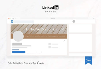 Ladystrategist Cristina Linked In Banner Canva Template instagram canva templates social media templates etsy free canva templates