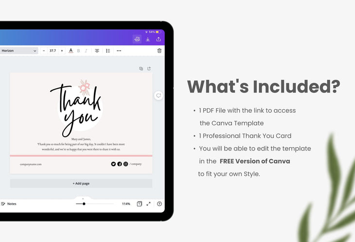Ladystrategist Cristina Printable Thank You Card Packaging Insert Note Canva Template instagram canva templates social media templates etsy free canva templates