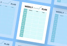 Ladystrategist Crystal Weekly Meal Planner Printable and Editable Canva Template instagram canva templates social media templates etsy free canva templates