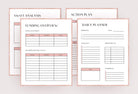 Ladystrategist Daily and Weekly Planners and Overview Printable + Editable Canva Planner Template instagram canva templates social media templates etsy free canva templates