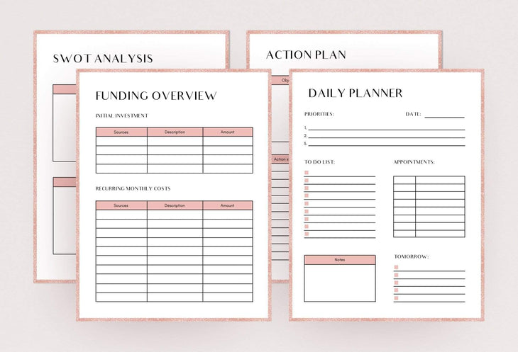 Ladystrategist Daily and Weekly Planners and Overview Printable + Editable Canva Planner Template instagram canva templates social media templates etsy free canva templates