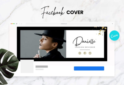 Ladystrategist Danielle Facebook Cover Canva Template instagram canva templates social media templates etsy free canva templates