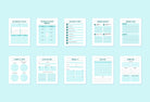 Ladystrategist Dark Cyan Manifestation Dream Life Book Canva Template Printable and Editable instagram canva templates social media templates etsy free canva templates