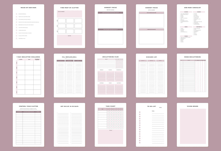 Ladystrategist Decluttering and Cleaning Planner Canva Template instagram canva templates social media templates etsy free canva templates