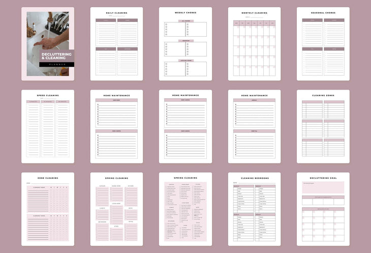 Ladystrategist Decluttering and Cleaning Planner Canva Template instagram canva templates social media templates etsy free canva templates