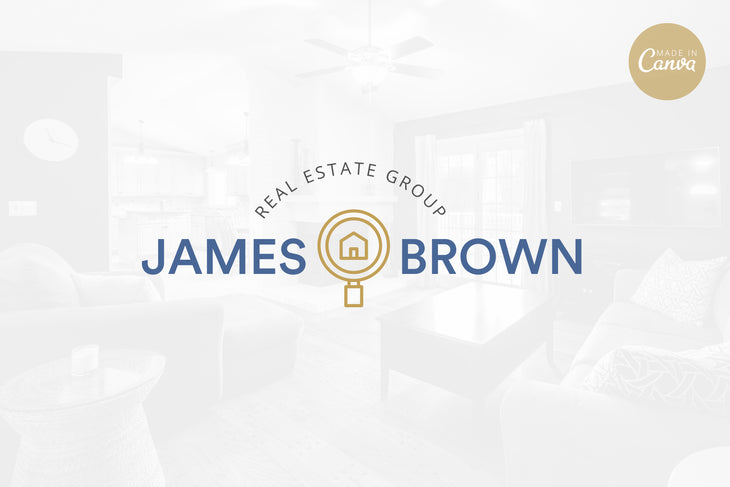 Ladystrategist Shop DIY James Real Estate Brand Logo Canva Template instagram canva templates social media templates etsy free canva templates