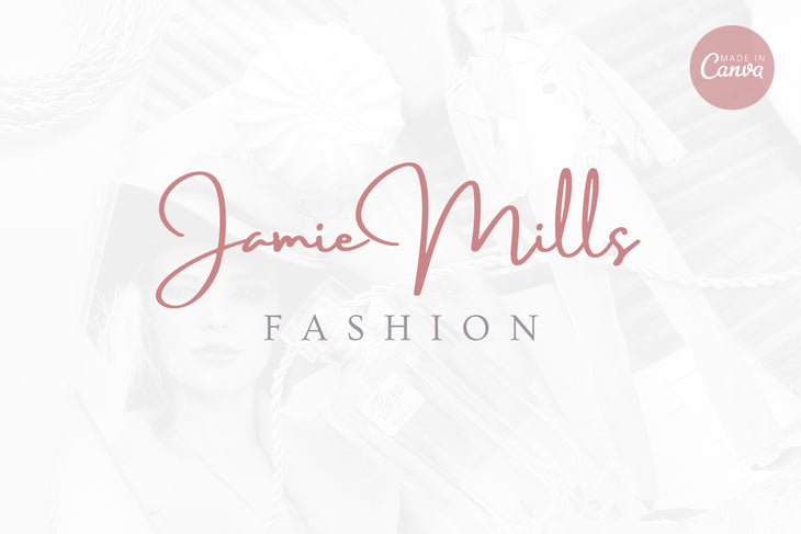 Ladystrategist Shop DIY Jamie Fashion Brand Logo Canva Template instagram canva templates social media templates etsy free canva templates