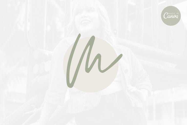 Ladystrategist Shop DIY M Fashion Brand Logo Canva Template instagram canva templates social media templates etsy free canva templates
