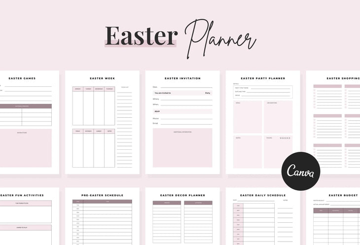Ladystrategist Easter Planner Canva Template instagram canva templates social media templates etsy free canva templates