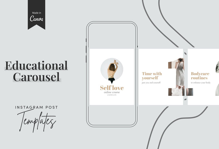 Ladystrategist Eliana Educational 6-Page Carousel Canva Template instagram canva templates social media templates etsy free canva templates