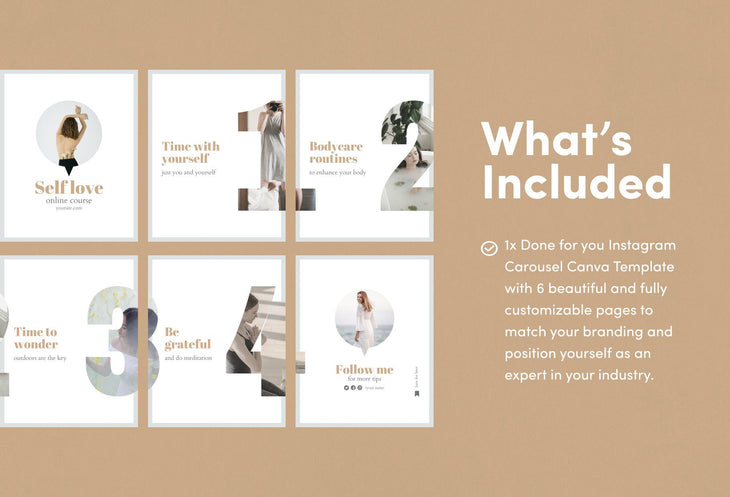 Ladystrategist Eliana Educational 6-Page Carousel Canva Template instagram canva templates social media templates etsy free canva templates
