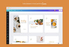 Ladystrategist Elizabeth Food and Nutrition 6-Page Carousel Canva Template instagram canva templates social media templates etsy free canva templates