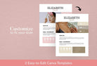 Ladystrategist Elizabeth Media Kit Canva Template for Influencers instagram canva templates social media templates etsy free canva templates