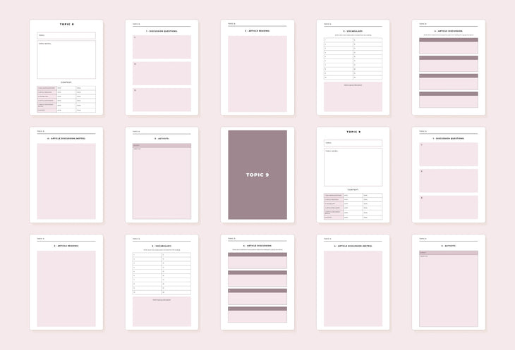 Ladystrategist English Teacher Planner Canva Template instagram canva templates social media templates etsy free canva templates