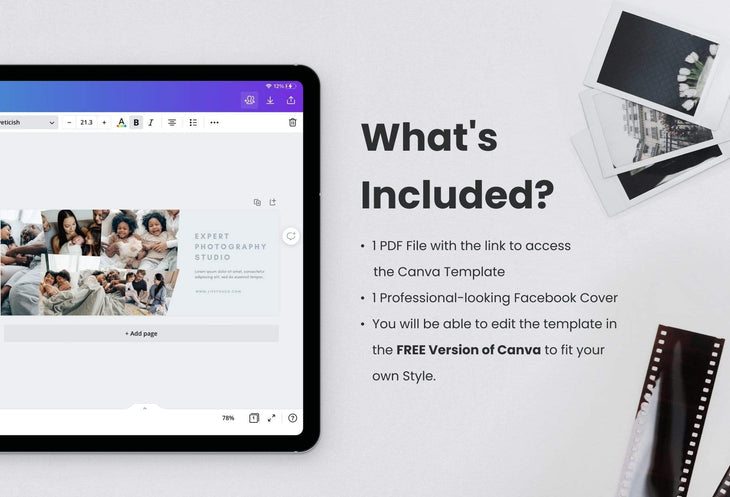 Ladystrategist Expert Facebook Cover for Photographers - Editable Canva Template instagram canva templates social media templates etsy free canva templates