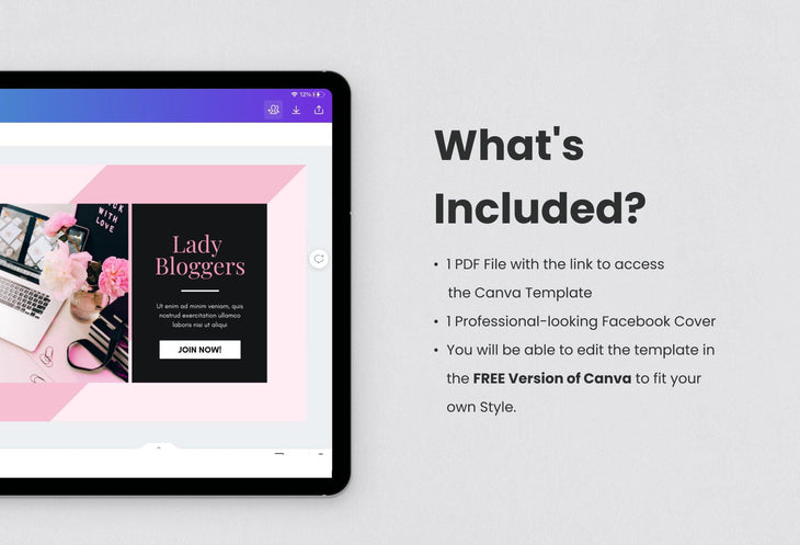 Ladystrategist Facebook Group Banner Pastel Pink Canva Templates instagram canva templates social media templates etsy free canva templates