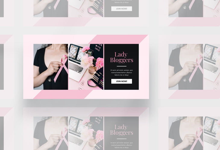 Ladystrategist Facebook Group Banner Pastel Pink Canva Templates instagram canva templates social media templates etsy free canva templates