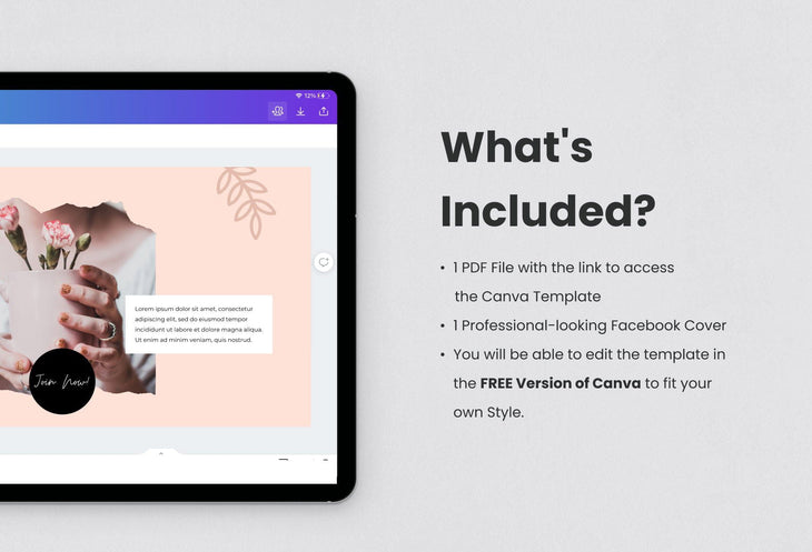 Ladystrategist Facebook Group Banner Peach Canva Templates instagram canva templates social media templates etsy free canva templates