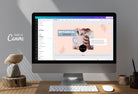 Ladystrategist Facebook Group Banner Peach Canva Templates instagram canva templates social media templates etsy free canva templates